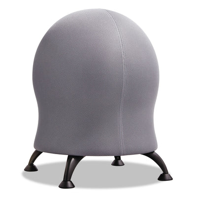 Zenergy Ball Chair, Backless, Supports Up to 250 lb, Gray Fabric Seat, Black Base Flipcost Flipcost