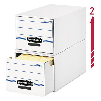 FELLOWES MFG. CO. STOR/DRAWER Basic Space-Savings Storage Drawers, Letter Files, 14" x 25.5" x 11.5", White/Blue, 6/Carton - Flipcost