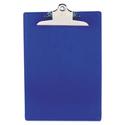 Recycled Plastic Clipboard with Ruler Edge, 1" Clip Capacity, Holds 8.5 x 11 Sheets, Blue Flipcost Flipcost