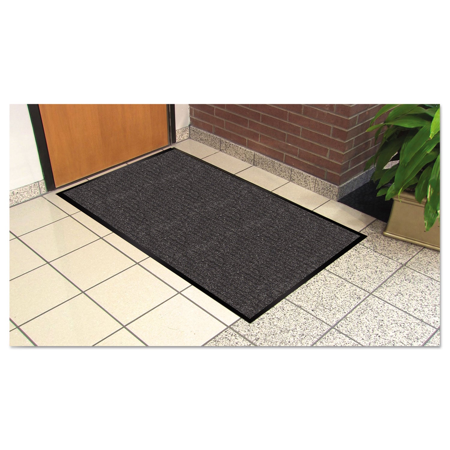 Guardian Golden Series Indoor Wiper Mat, Polypropylene, 36 x 60, Charcoal