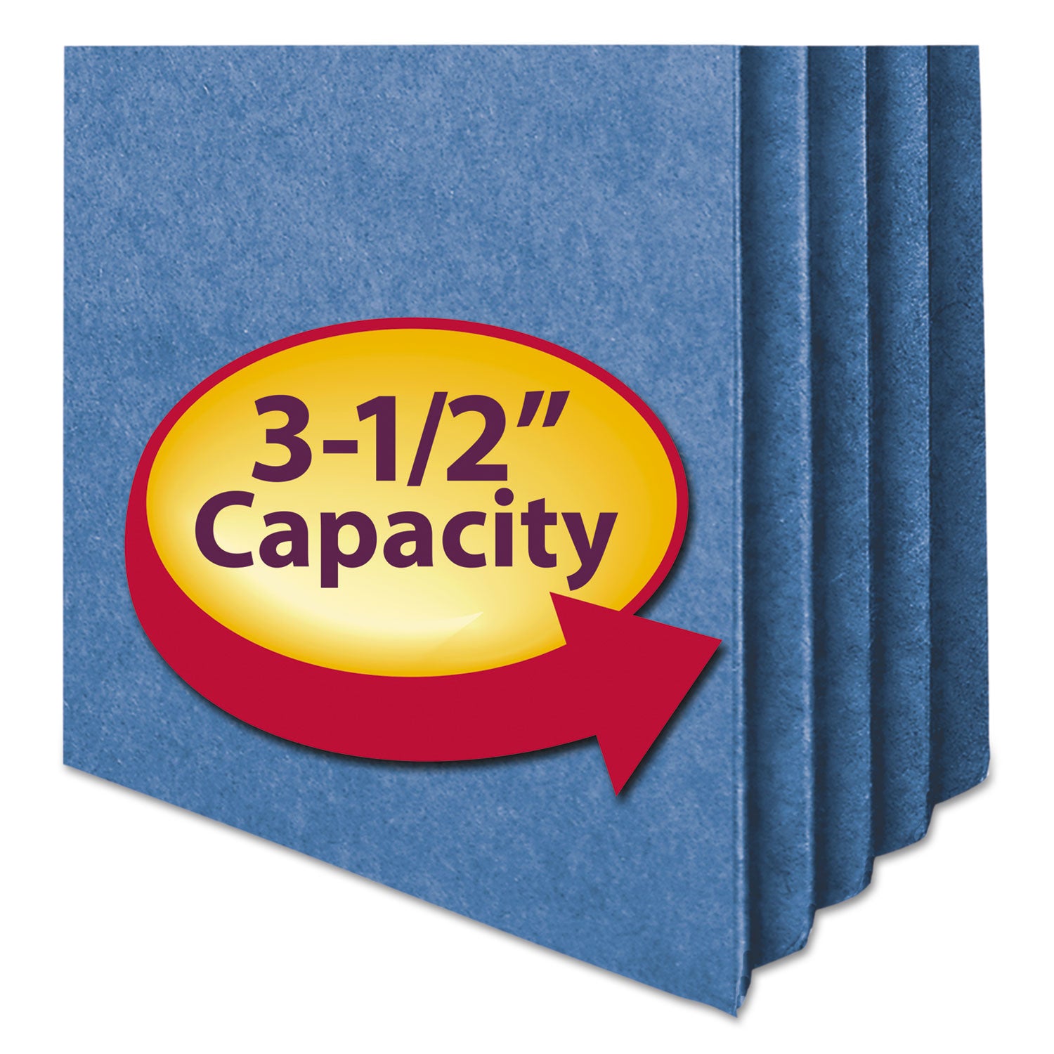 Smead™ Colored File Pockets, 3.5" Expansion, Letter Size, Blue