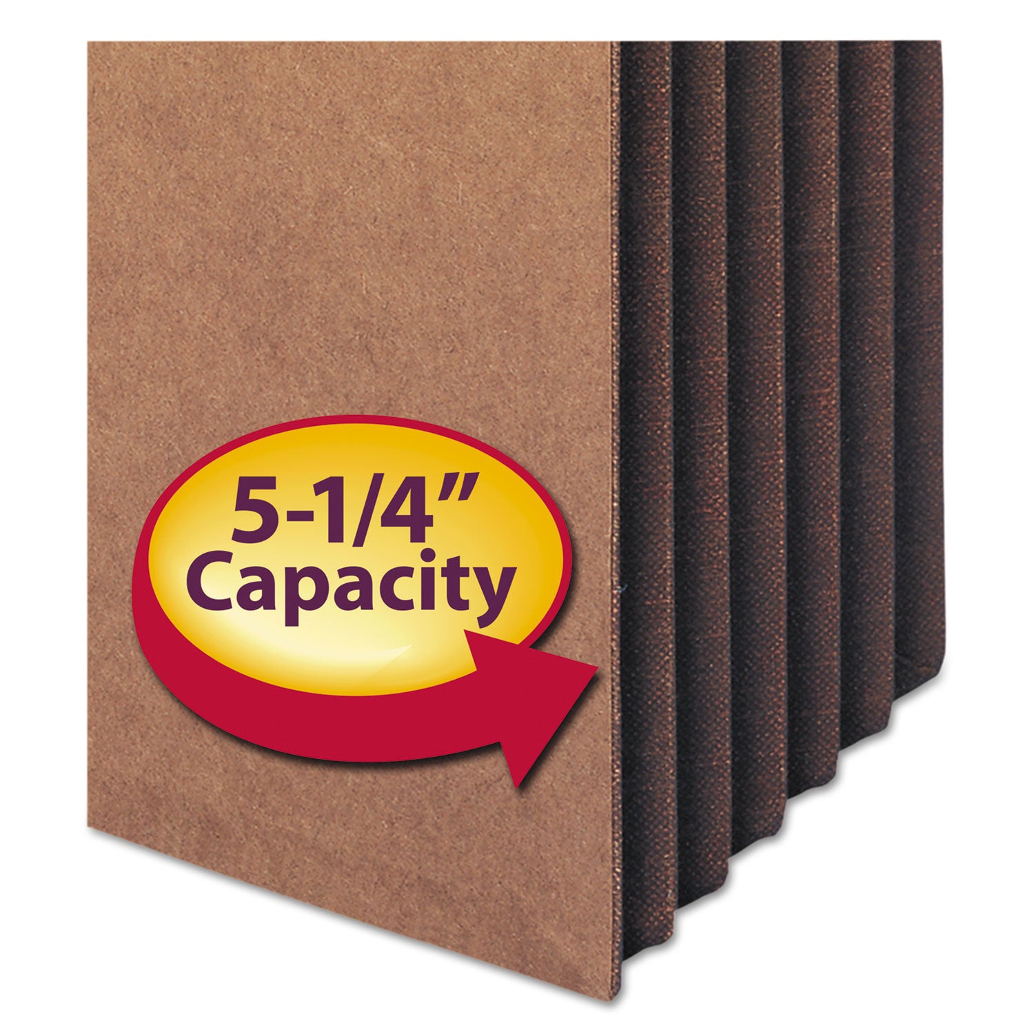 Smead™ Redrope Drop-Front File Pockets with Fully Lined Gussets, 5.25" Expansion, Letter Size, Redrope, 10/Box