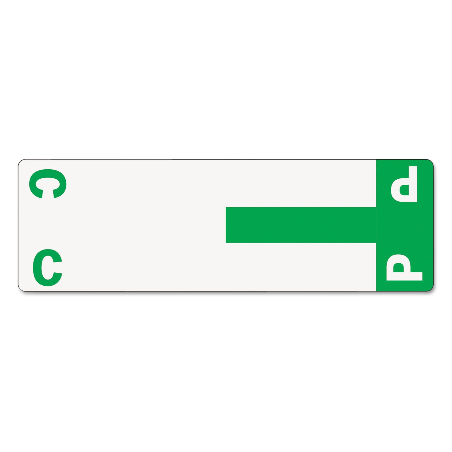 AlphaZ Color-Coded First Letter Combo Alpha Labels, C/P, 1.16 x 3.63, Dark Green/White, 5/Sheet, 20 Sheets/Pack