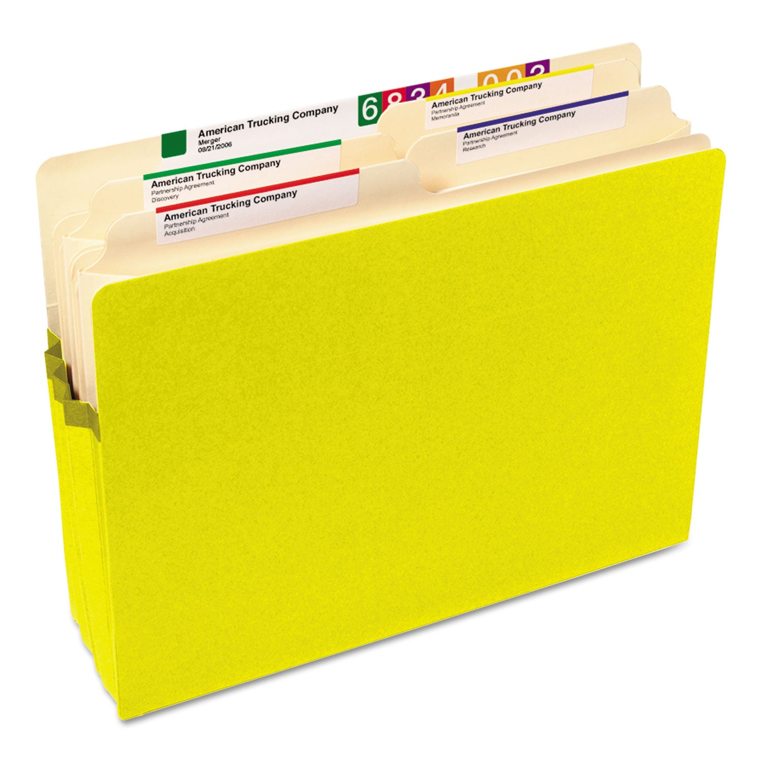 Smead™ Colored File Pockets, 3.5" Expansion, Letter Size, Yellow