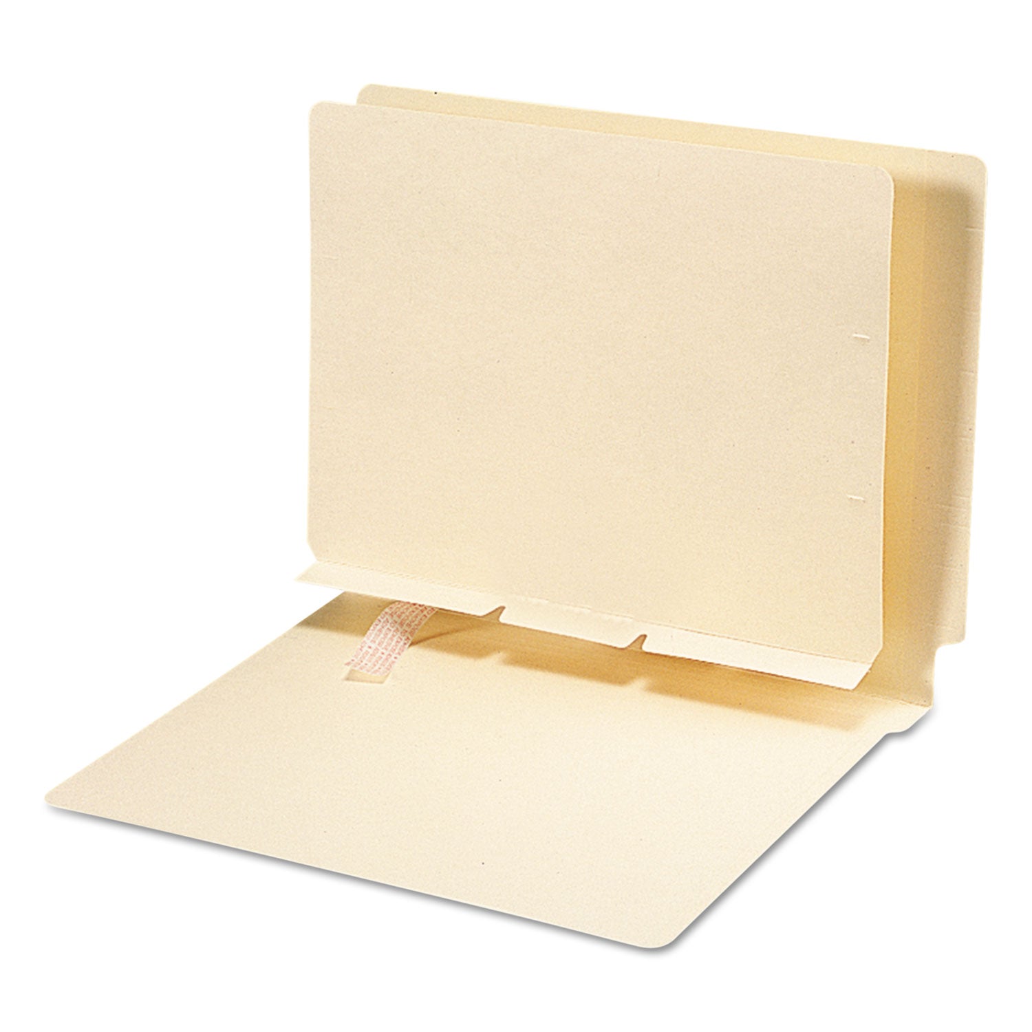 Smead™ Self-Adhesive Folder Dividers for Top/End Tab Folders, Prepunched for Fasteners, 1 Fastener, Letter Size, Manila, 100/Box