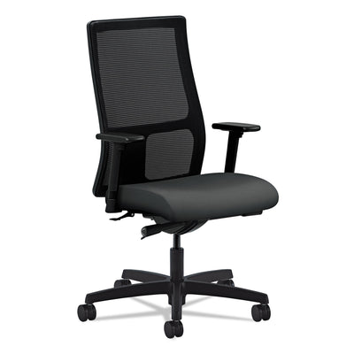 HON COMPANY Ignition Series Mesh Mid-Back Work Chair, Supports Up to 300 lb, 17.5" to 22" Seat Height, Iron Ore Seat, Black Back/Base - Flipcost
