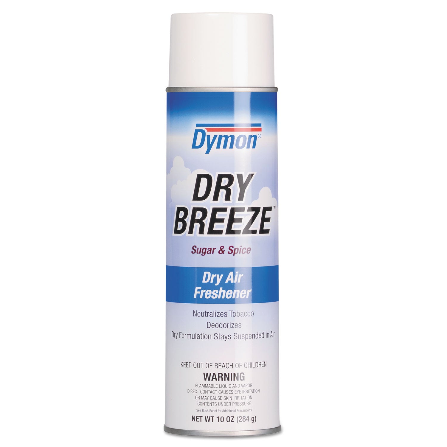 Dry Breeze Aerosol Air Freshener, Sugar and Spice, 10 oz Aerosol Spray, 12/Carton