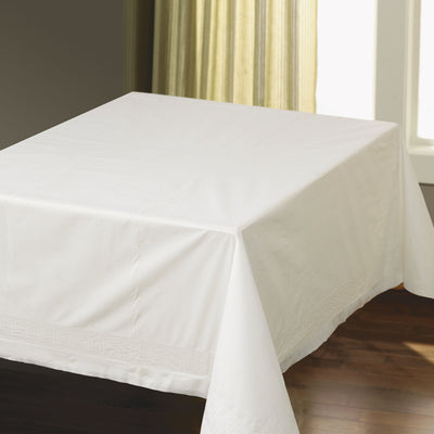 Tissue/Poly Tablecovers, 82" x 82", White, 25/Carton Flipcost Flipcost