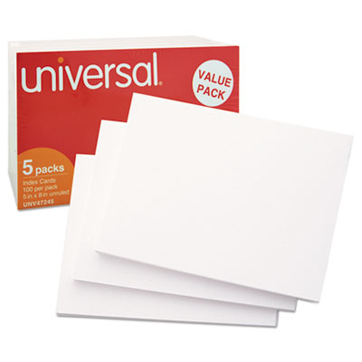 Unruled Index Cards, 5 x 8, White, 500/Pack Flipcost Flipcost