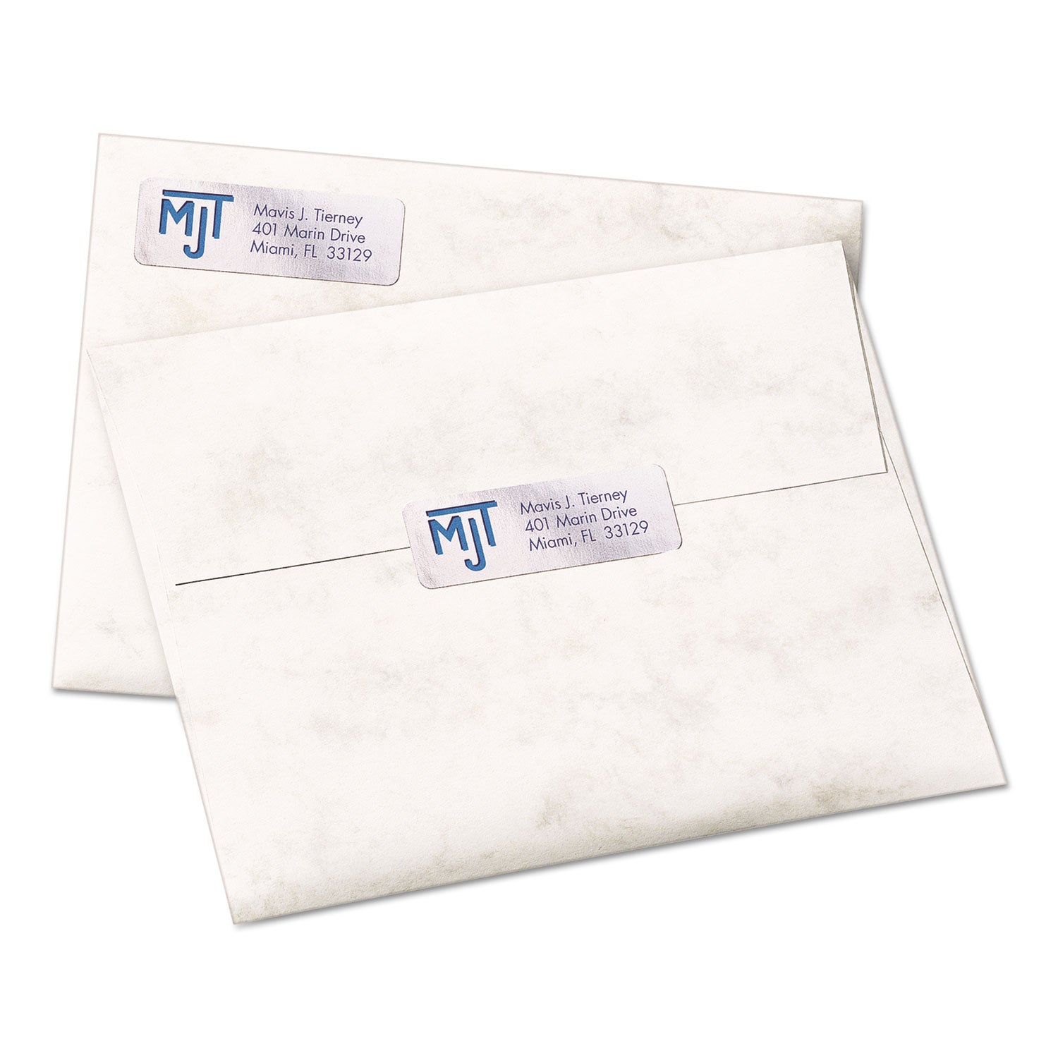 Avery® Foil Mailing Labels, Inkjet Printers, 0.75 x 2.25, Silver, 30/Sheet, 10 Sheets/Pack