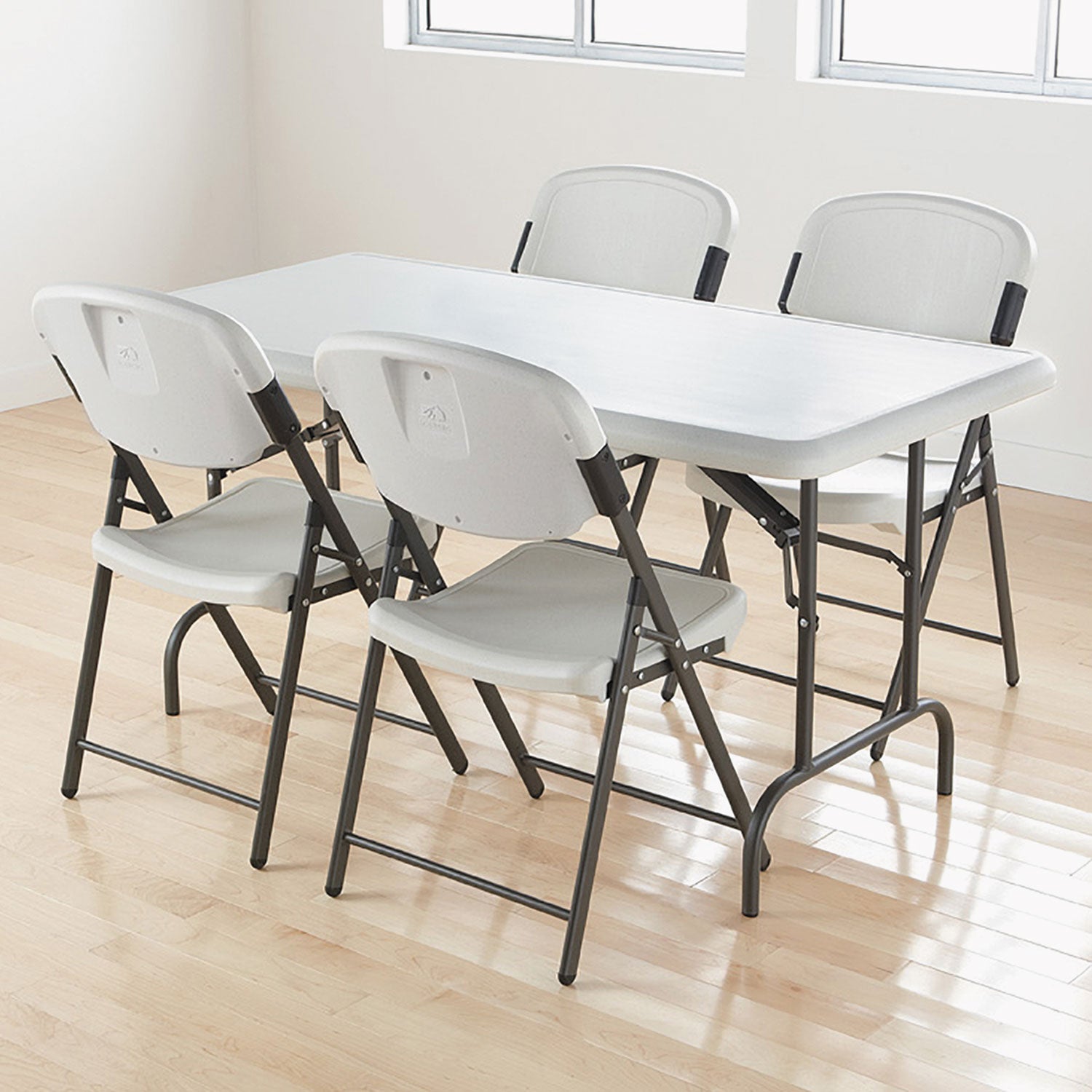 Iceberg IndestrucTable Industrial Folding Table, Rectangular, 60" x 30" x 29", Platinum