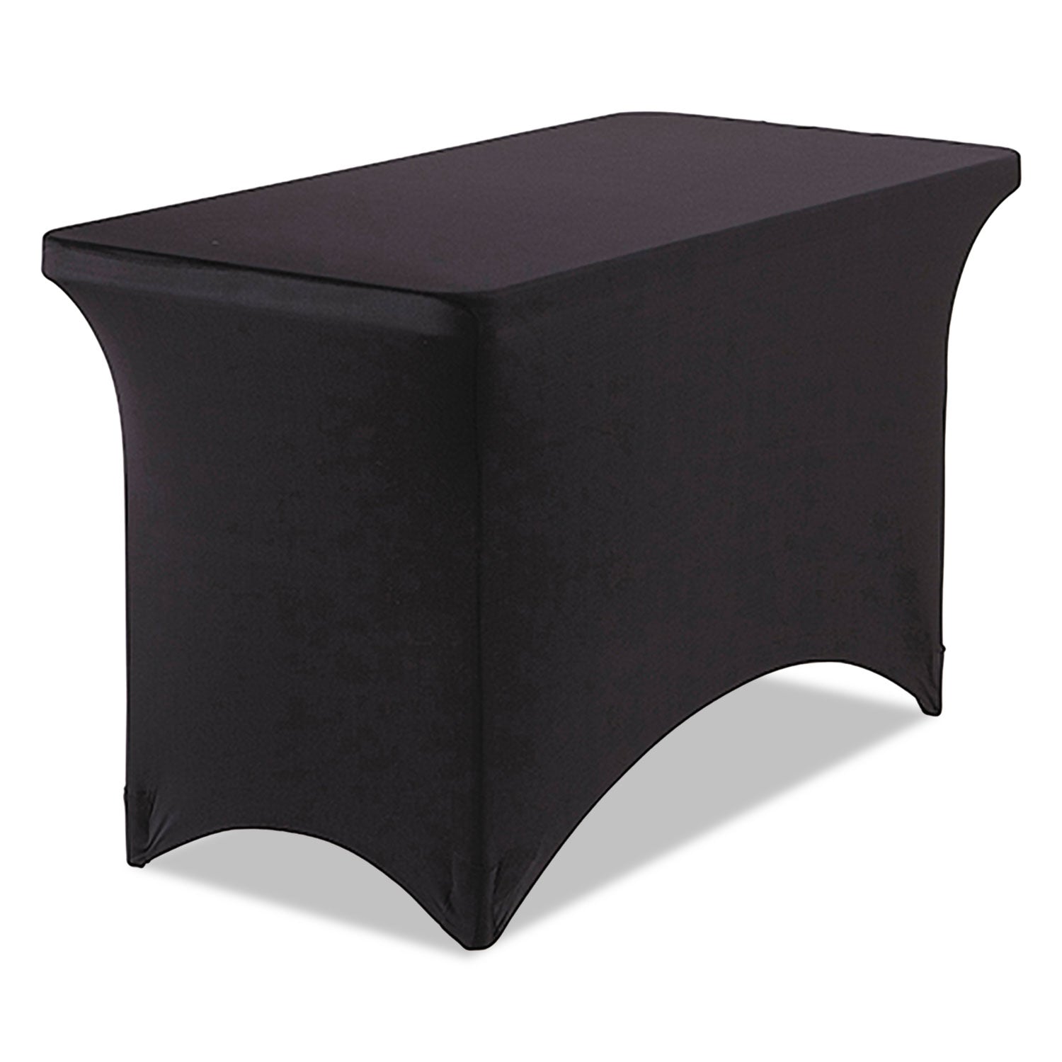 Iceberg iGear Fabric Table Cover, Polyester/Spandex, 24" x 48", Black