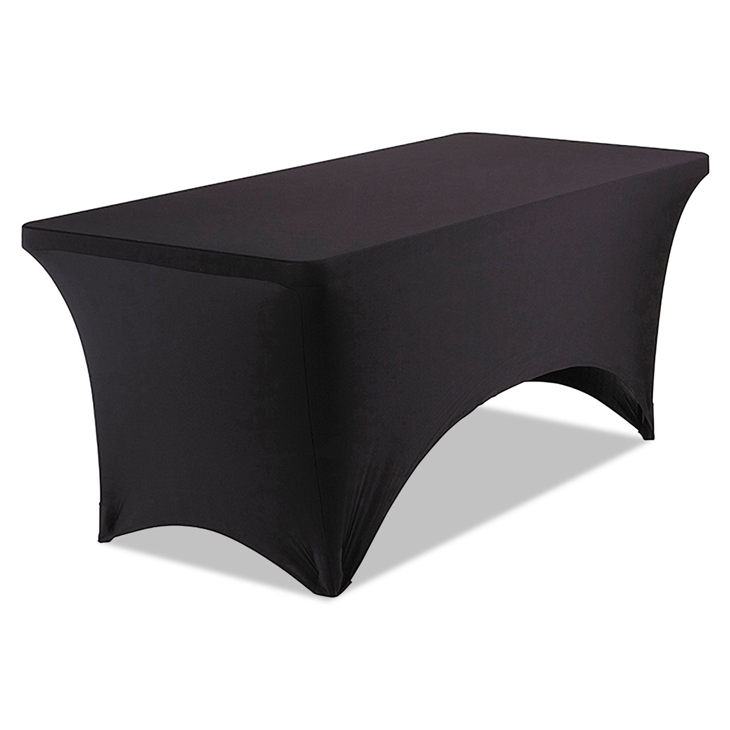 Iceberg iGear Fabric Table Cover, Polyester/Spandex, 30" x 72", Black