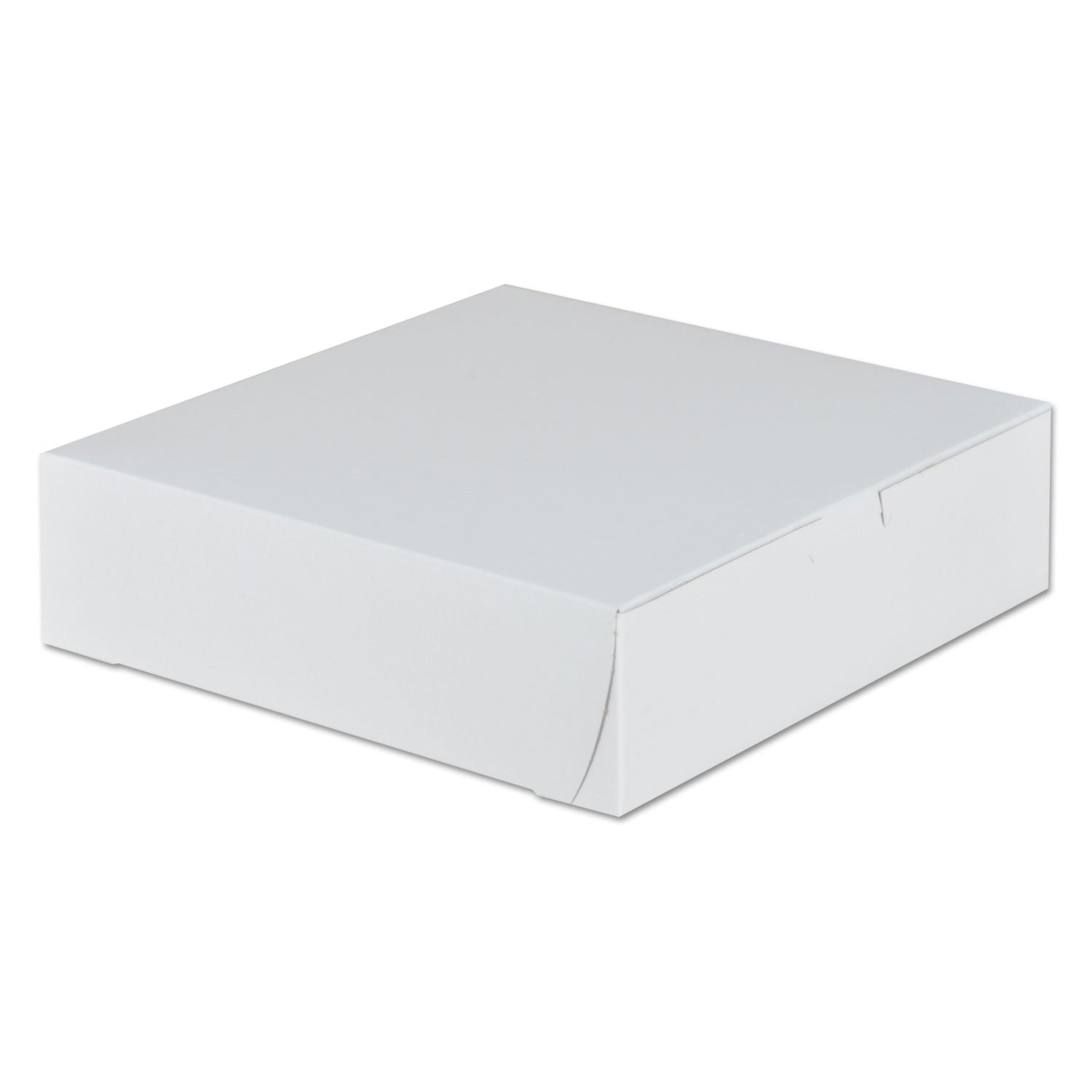 White One-Piece Non-Window Bakery Boxes, 9 x 9 x 2.5, White, Paper, 250/Carton