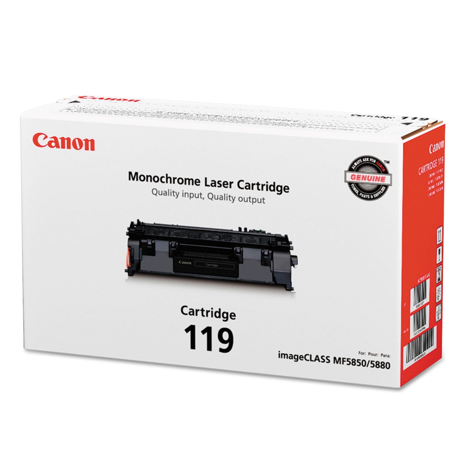 3479B001 (CRG-119) Toner, 2,100 Page-Yield, Black