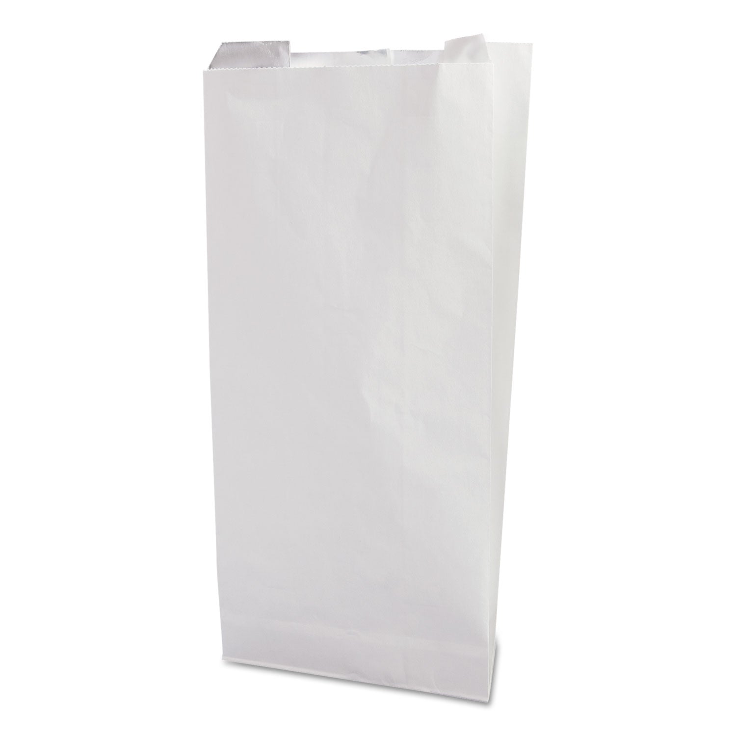 Grease-Resistant Single-Serve Bags, 6" x 0.75" x 6.5", White, 2,000/Carton