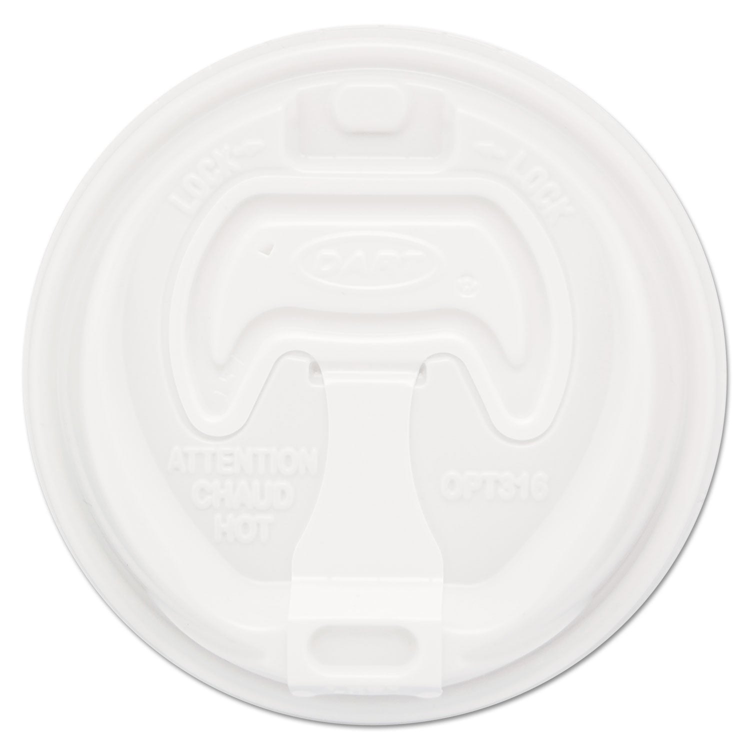 Optima Reclosable Lid, Fits 12 oz to 24 oz Foam Cups, White, 100 Pack, 10 Packs/Carton