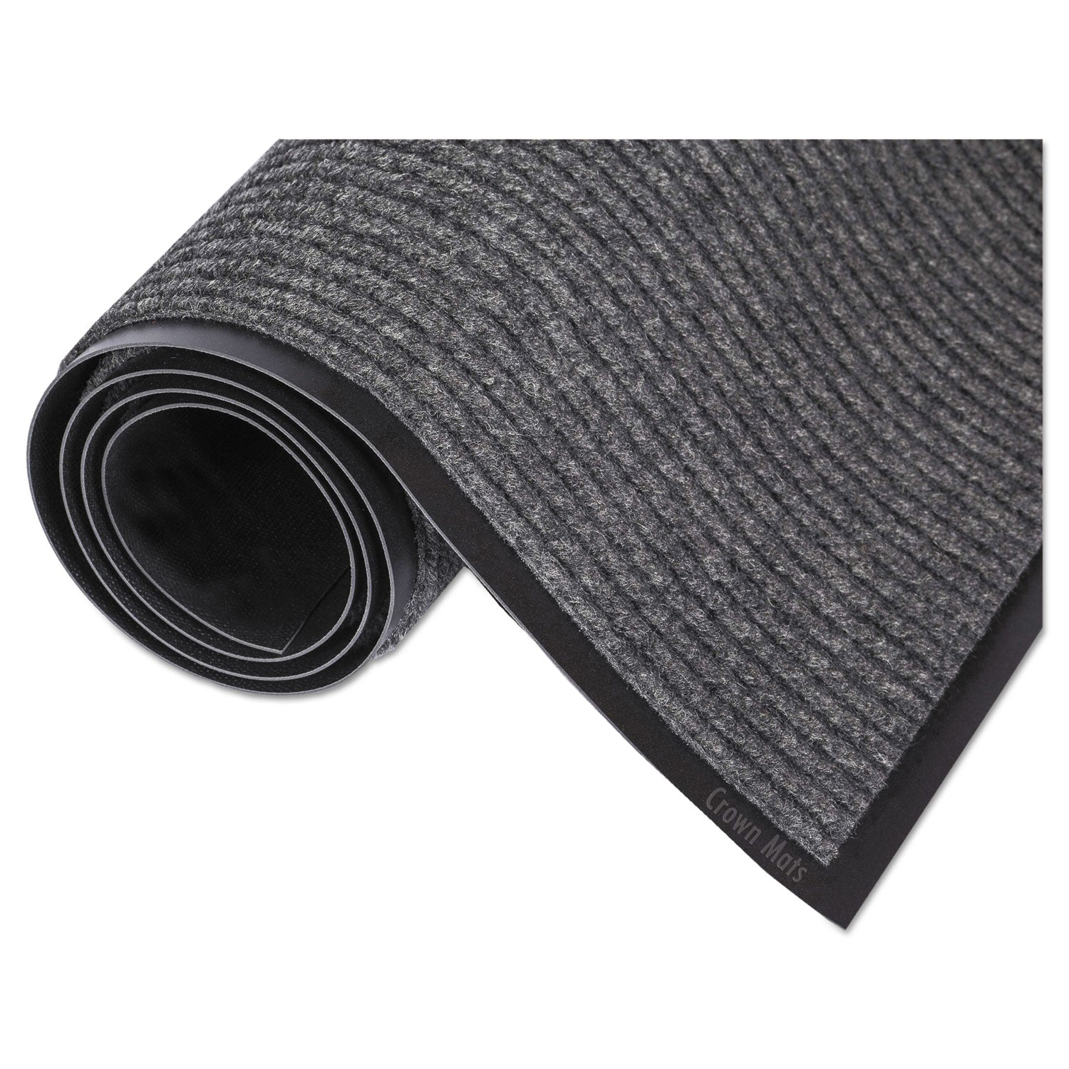 Crown Needle Rib Wipe and Scrape Mat, Polypropylene, 36 x 60, Gray