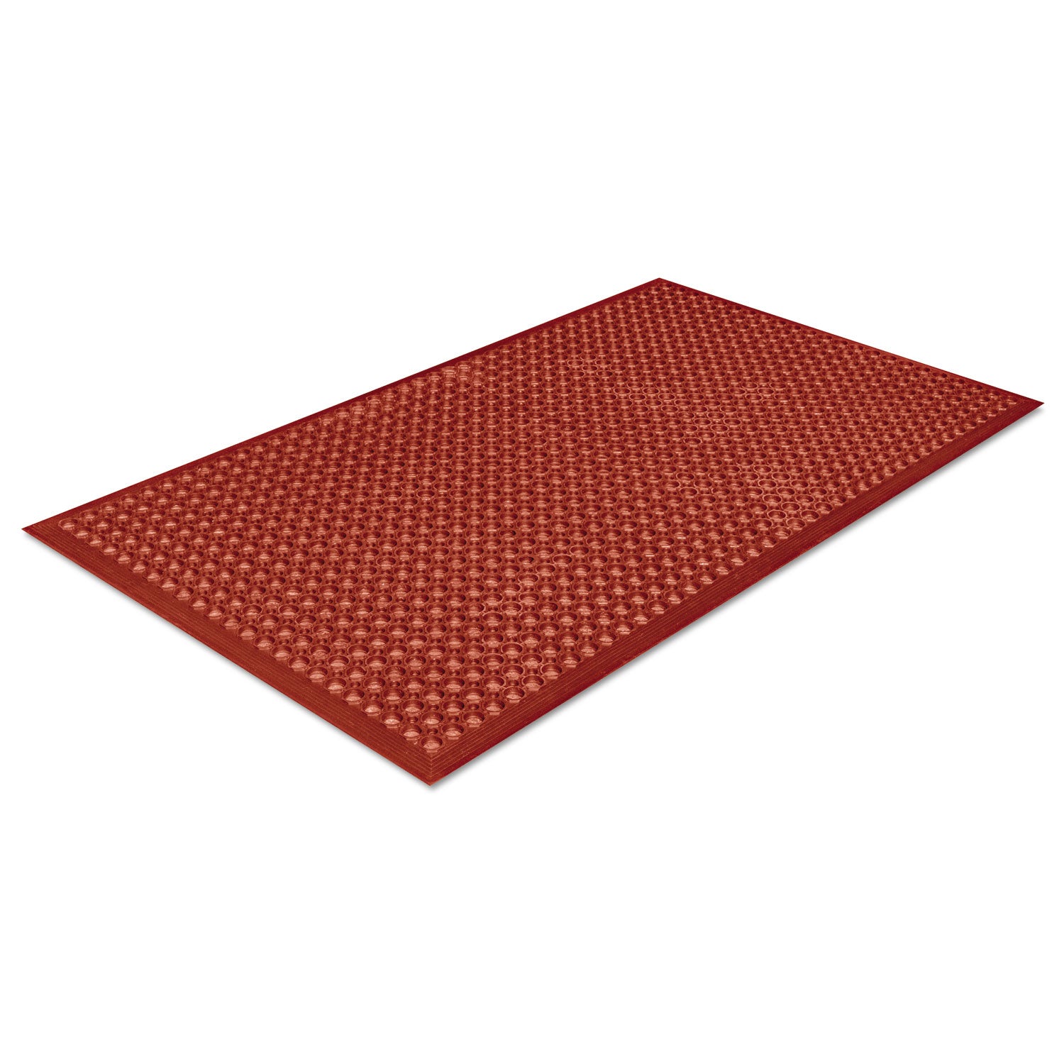 Crown Safewalk-Light Heavy-Duty Anti-Fatigue Mat, Rubber, 36 x 60, Terra Cotta