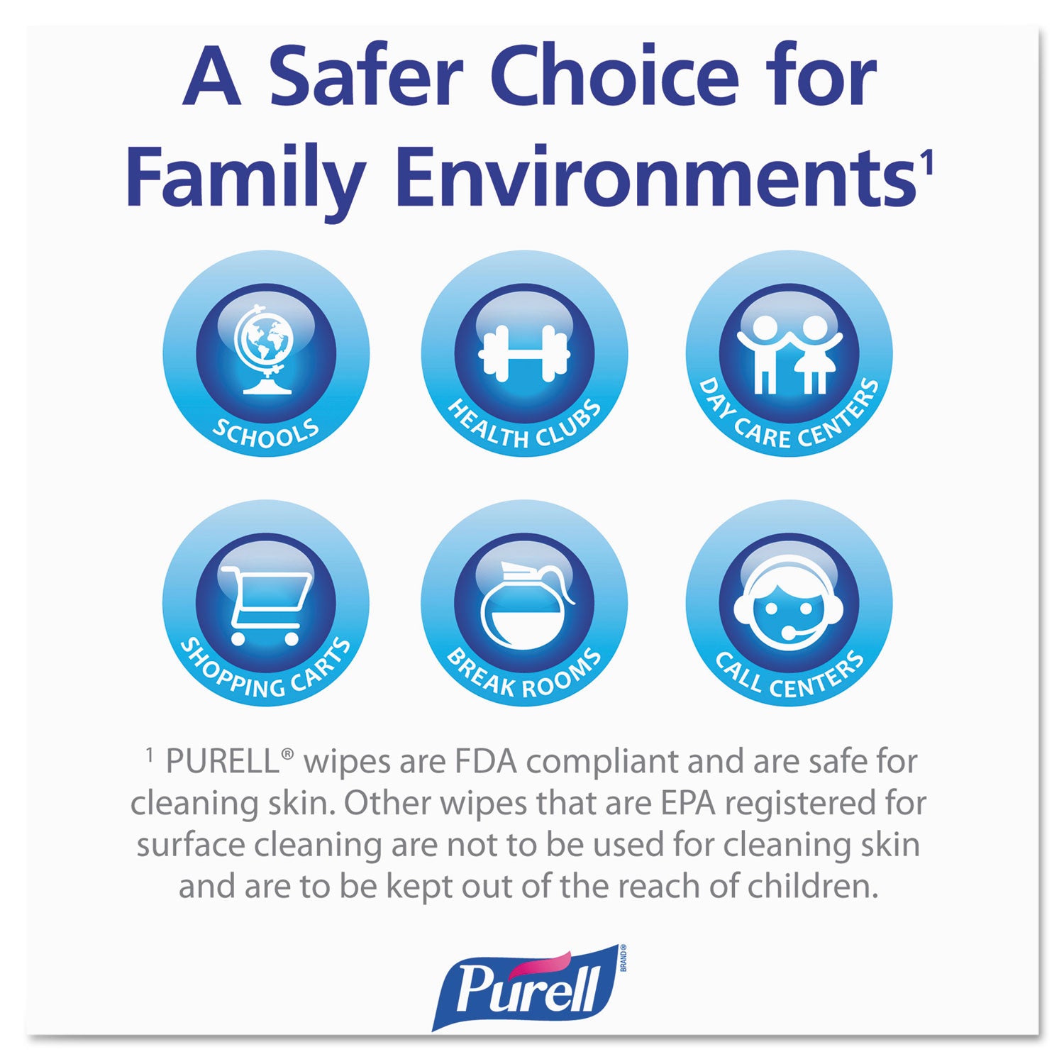 PURELL® Premoistened Hand Sanitizing Wipes, 5.78 x 7, Fresh Citrus, White, 100/Canister, 12 Canisters/Carton