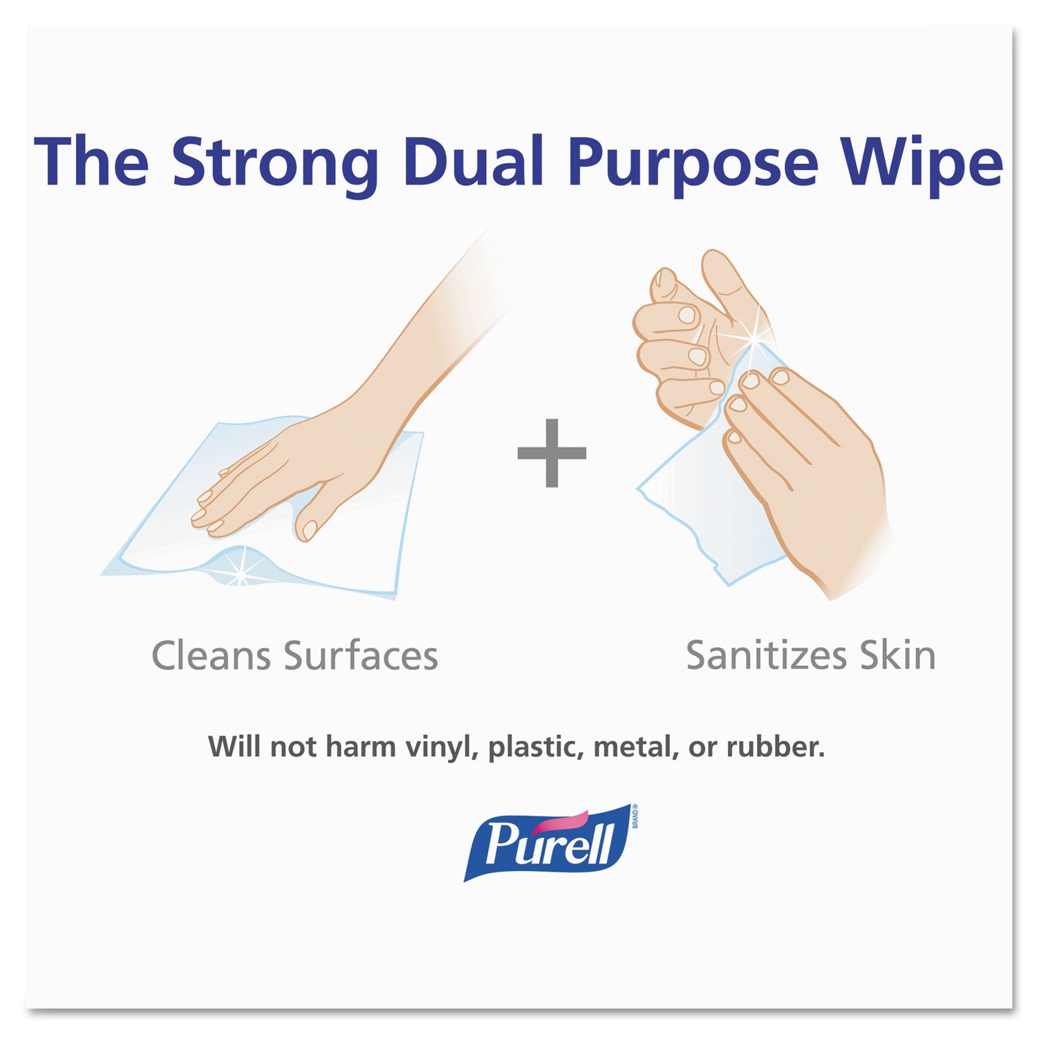 PURELL® Hand Sanitizer Wipes Wall Mount Dispenser, 1,200/1,500 Wipe Capacity, 13.3 x 11 x 10.88, White