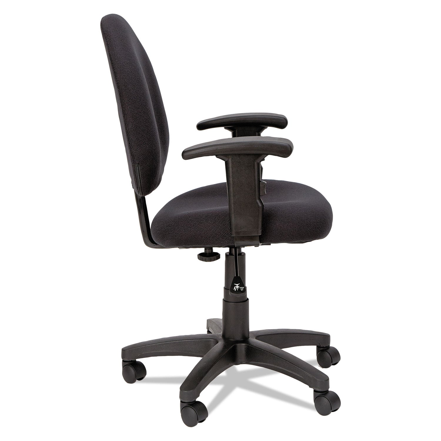 Alera® Alera Essentia Series Swivel Task Chair with Adjustable Arms, Supports Up to 275 lb, 17.71" to 22.44" Seat Height, Black