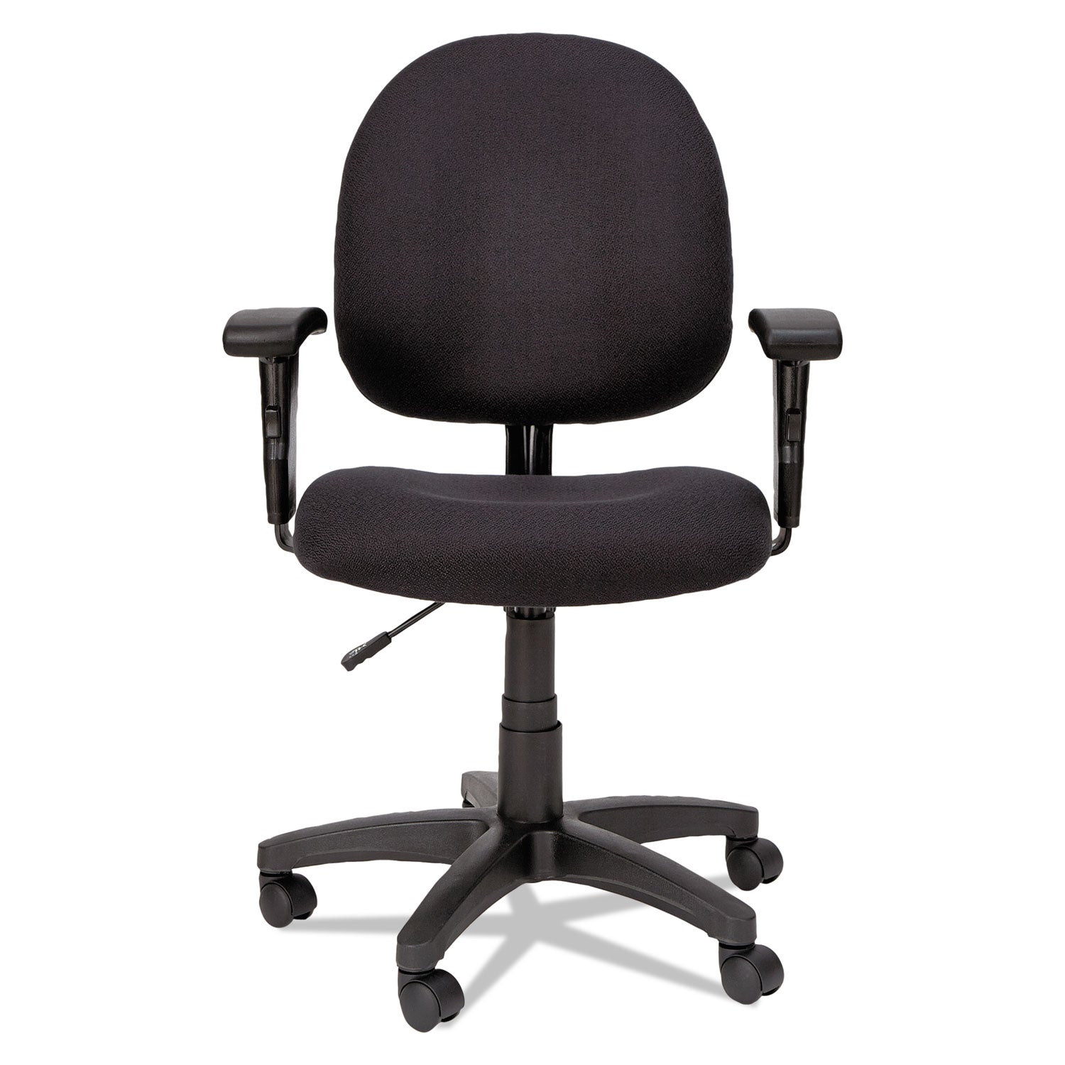 Alera® Alera Essentia Series Swivel Task Chair with Adjustable Arms, Supports Up to 275 lb, 17.71" to 22.44" Seat Height, Black