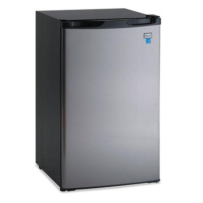 4.4 CF Refrigerator, 19 1/2"W x 22"D x 33"H, Black/Stainless Steel Flipcost Flipcost