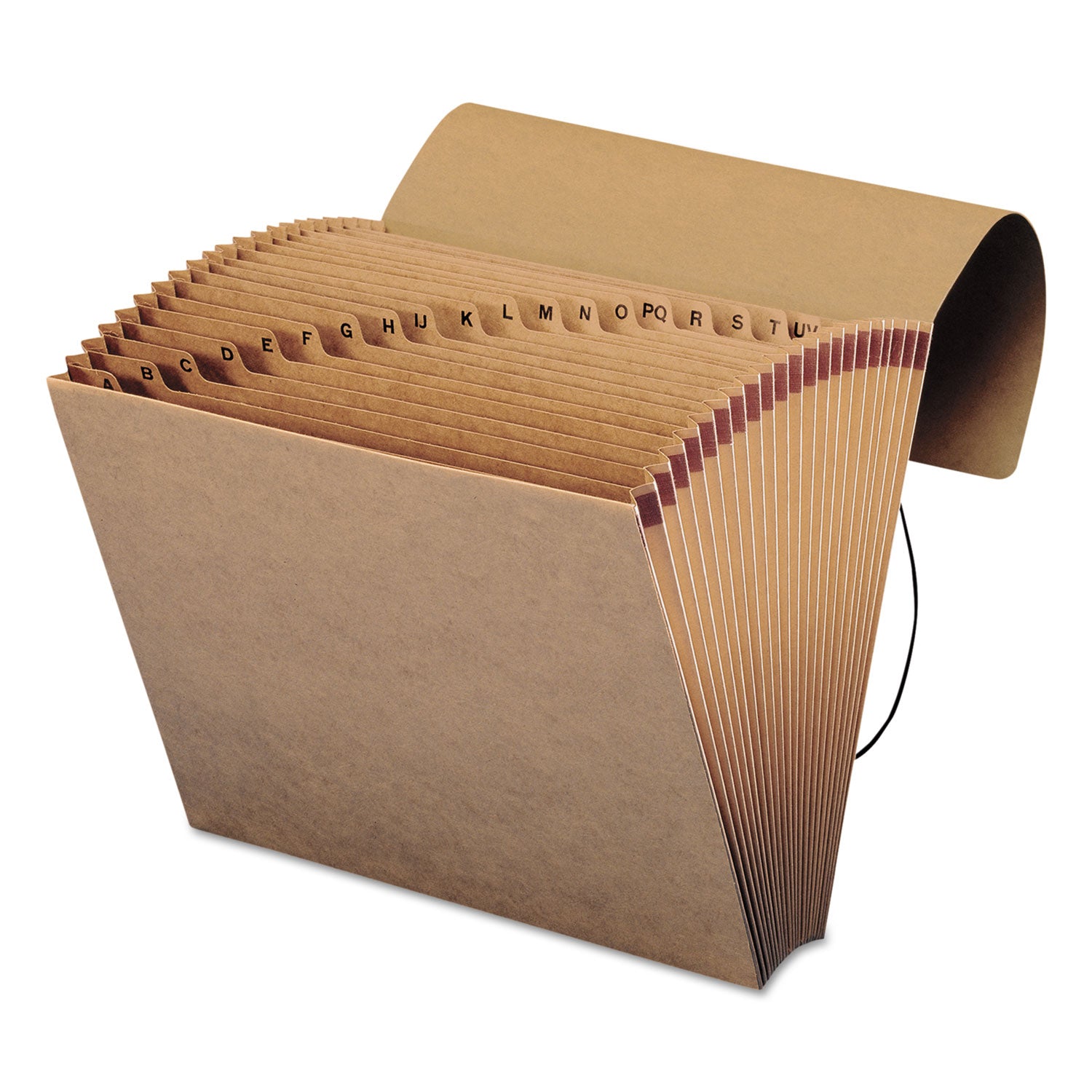 Smead™ Indexed Expanding Kraft Files, 21 Sections, Elastic Cord Closure, 1/21-Cut Tabs, Letter Size, Kraft