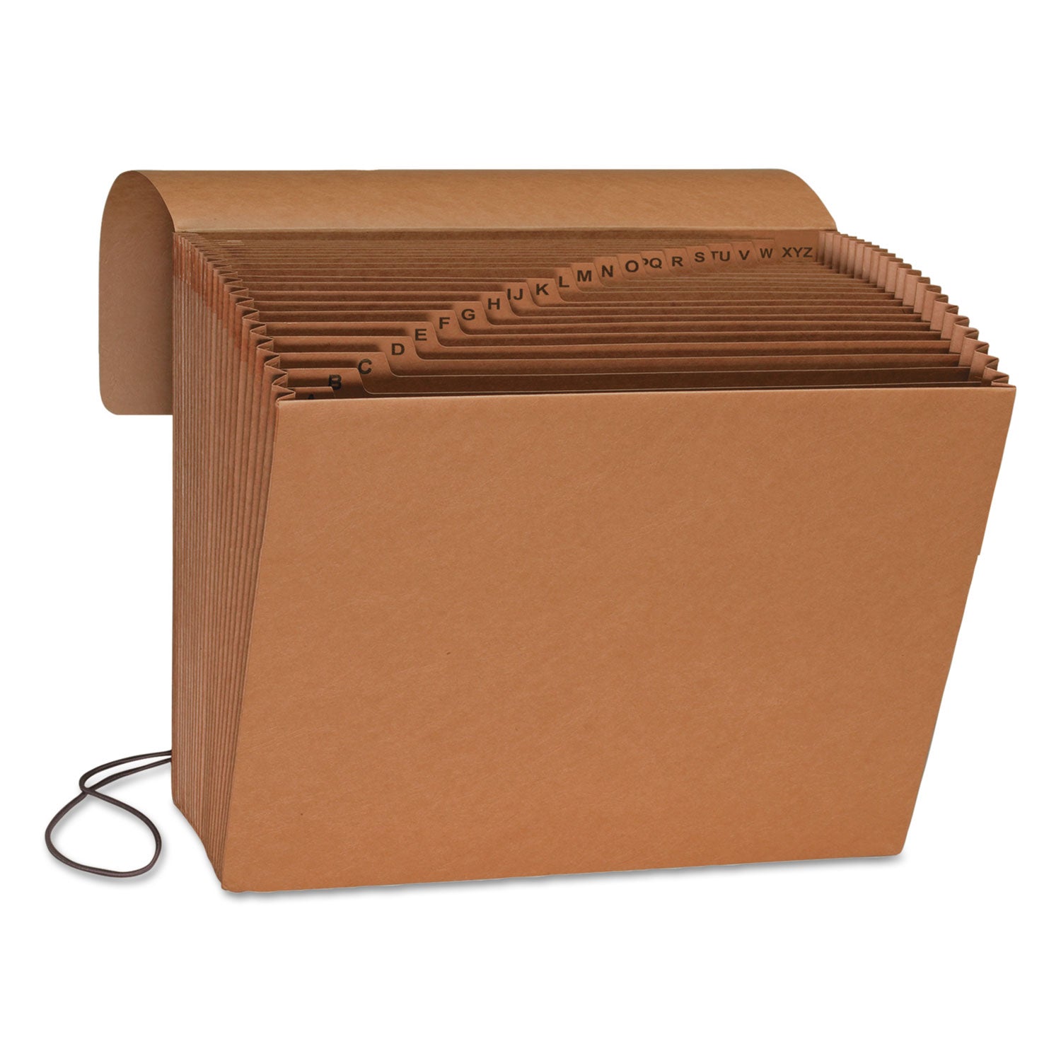 Smead™ Indexed Expanding Kraft Files, 21 Sections, Elastic Cord Closure, 1/21-Cut Tabs, Letter Size, Kraft