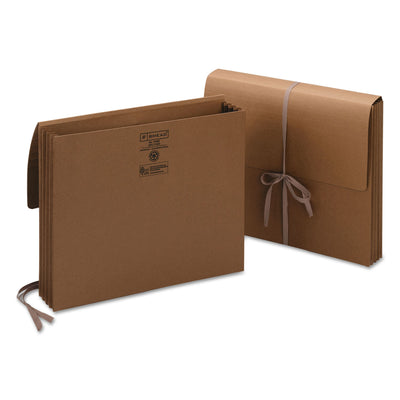 Redrope Expanding Wallets, 3.5" Expansion, 1 Section, Cloth Tie Closure, Letter Size, Redrope, 10/Box Flipcost Flipcost