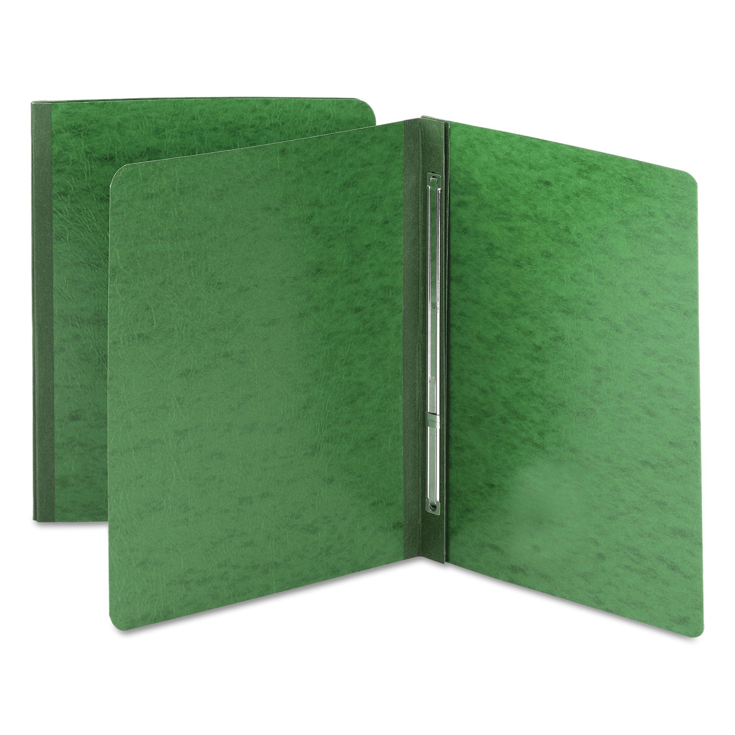 Prong Fastener Premium Pressboard Report Cover, Two-Piece Prong Fastener, 3" Capacity, 8.5 x 11, Green/Green