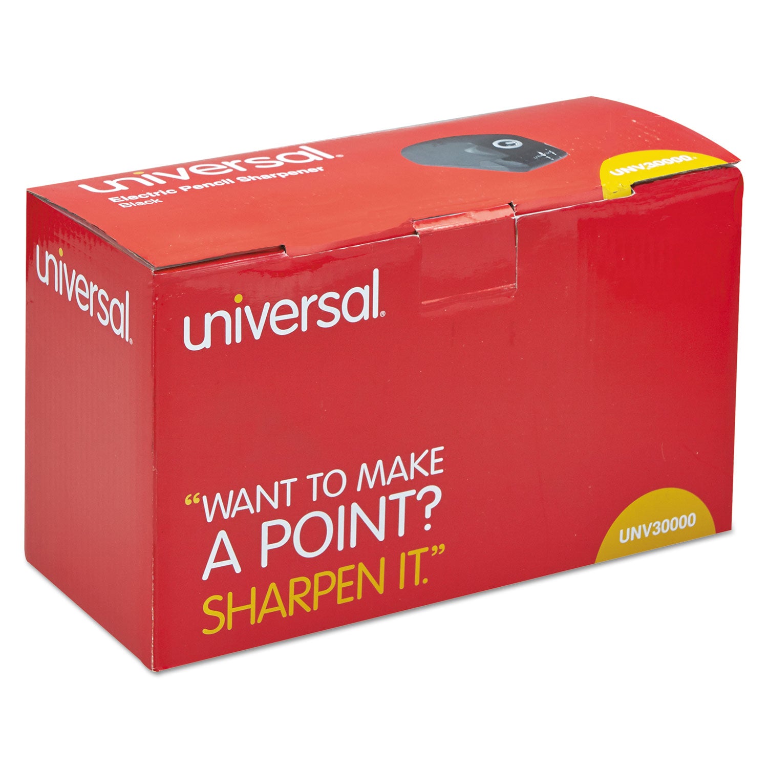 Universal® Electric Pencil Sharpener, AC-Powered, 3.13 x 5.75 x 4, Black