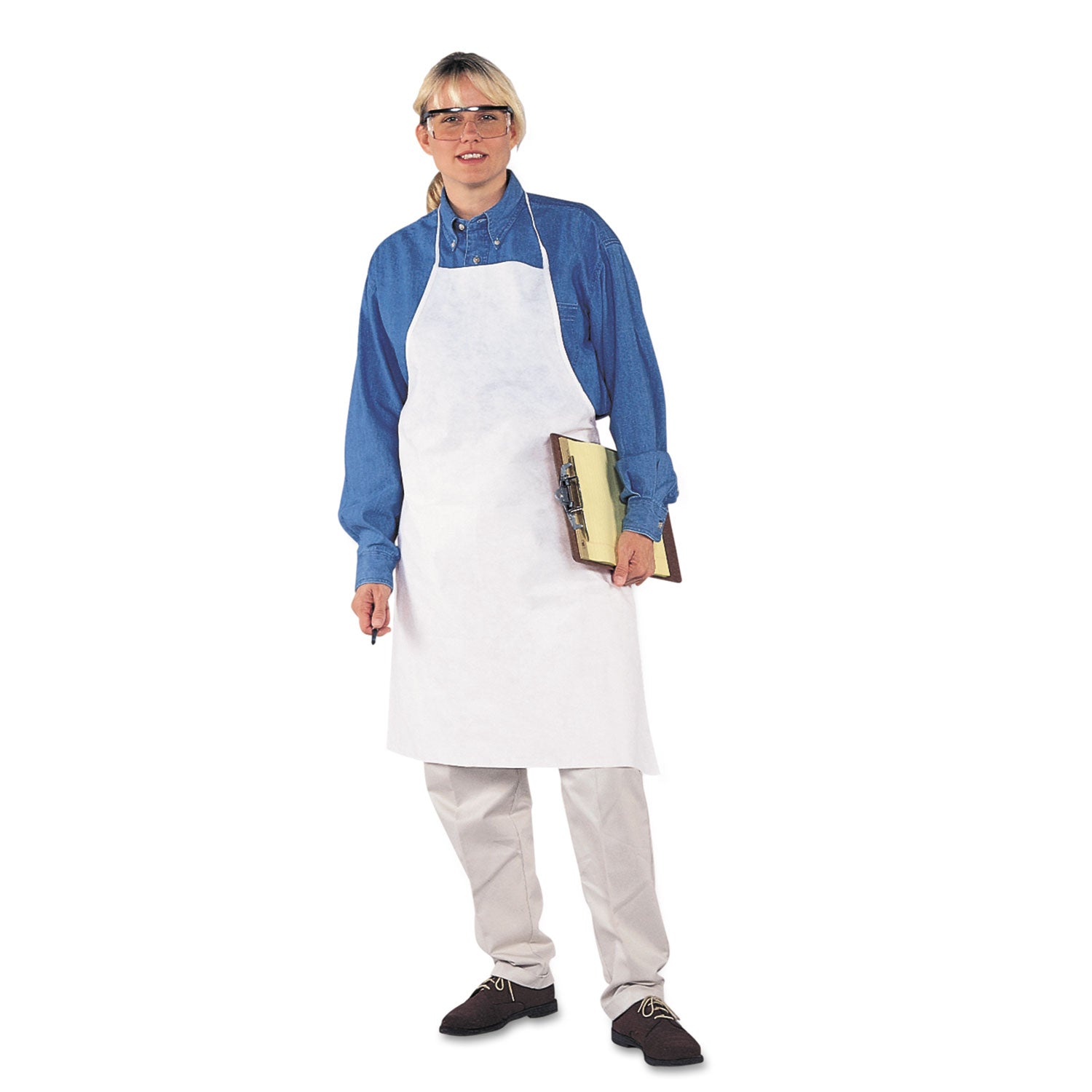 KleenGuard™ A40 Liquid/Particle Protection Apron, Film Laminate, 28 x 40, White, 100/Carton