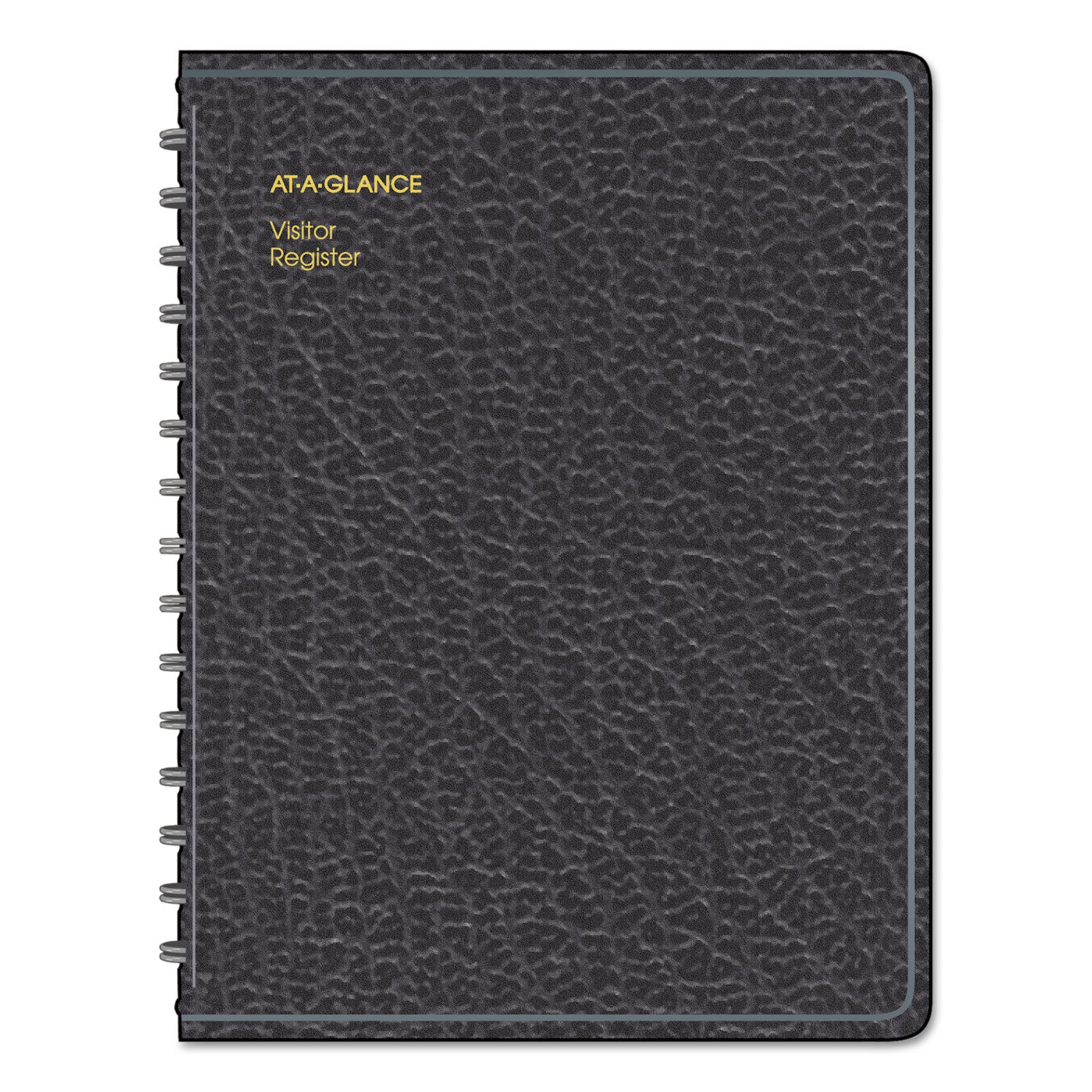 AT-A-GLANCE® Visitor Register Book, Black Cover, 10.88 x 8.38 Sheets, 60 Sheets/Book