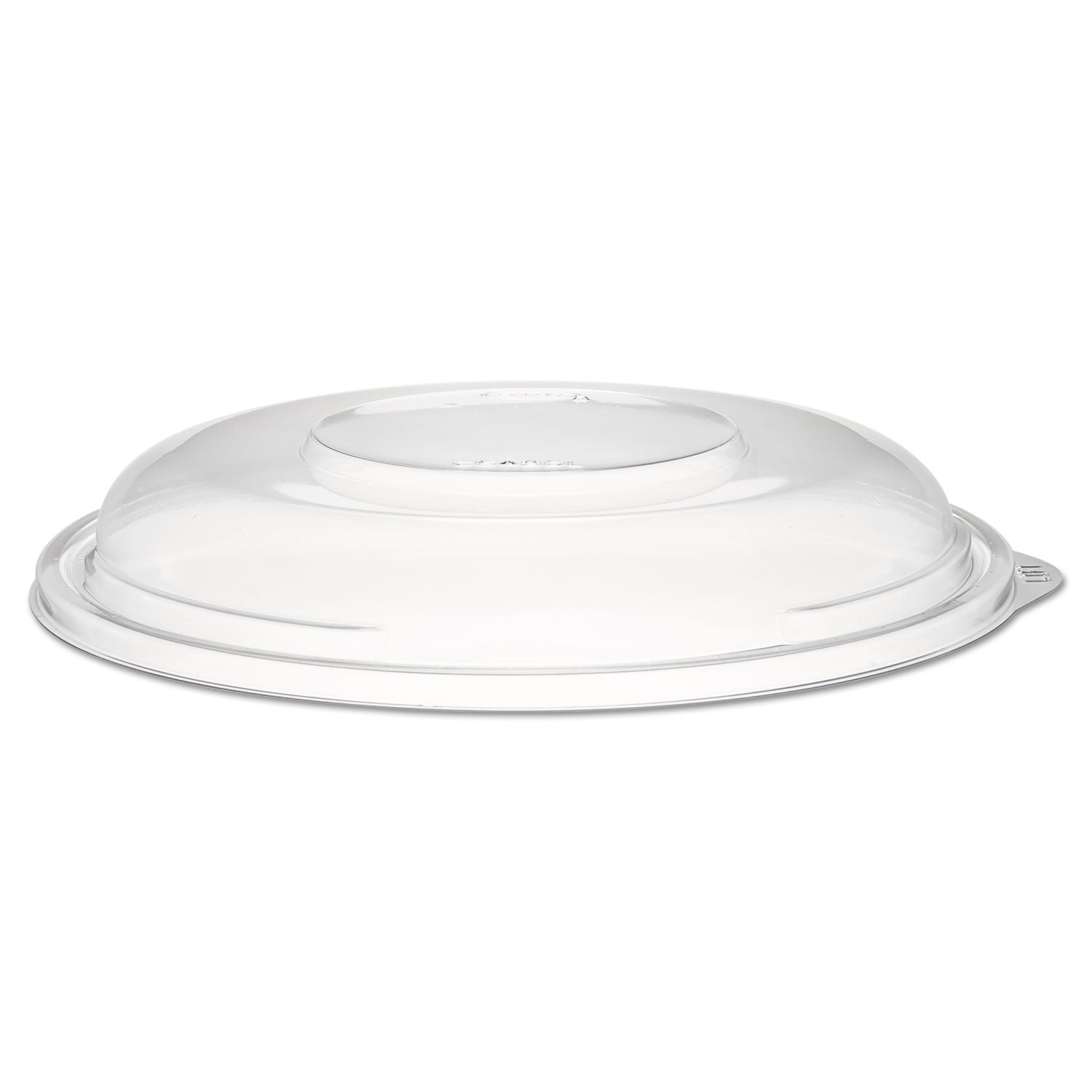 PresentaBowls Clear Dome Lids, 7.3 Diameter x 1.1 h, Clear, Plastic, 63 Lids/Bag, 4 Bags/Carton