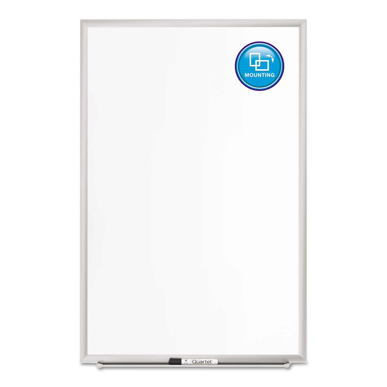 Quartet® Classic Series Porcelain Magnetic Dry Erase Board, 60 x 36, White Surface, Silver Aluminum Frame