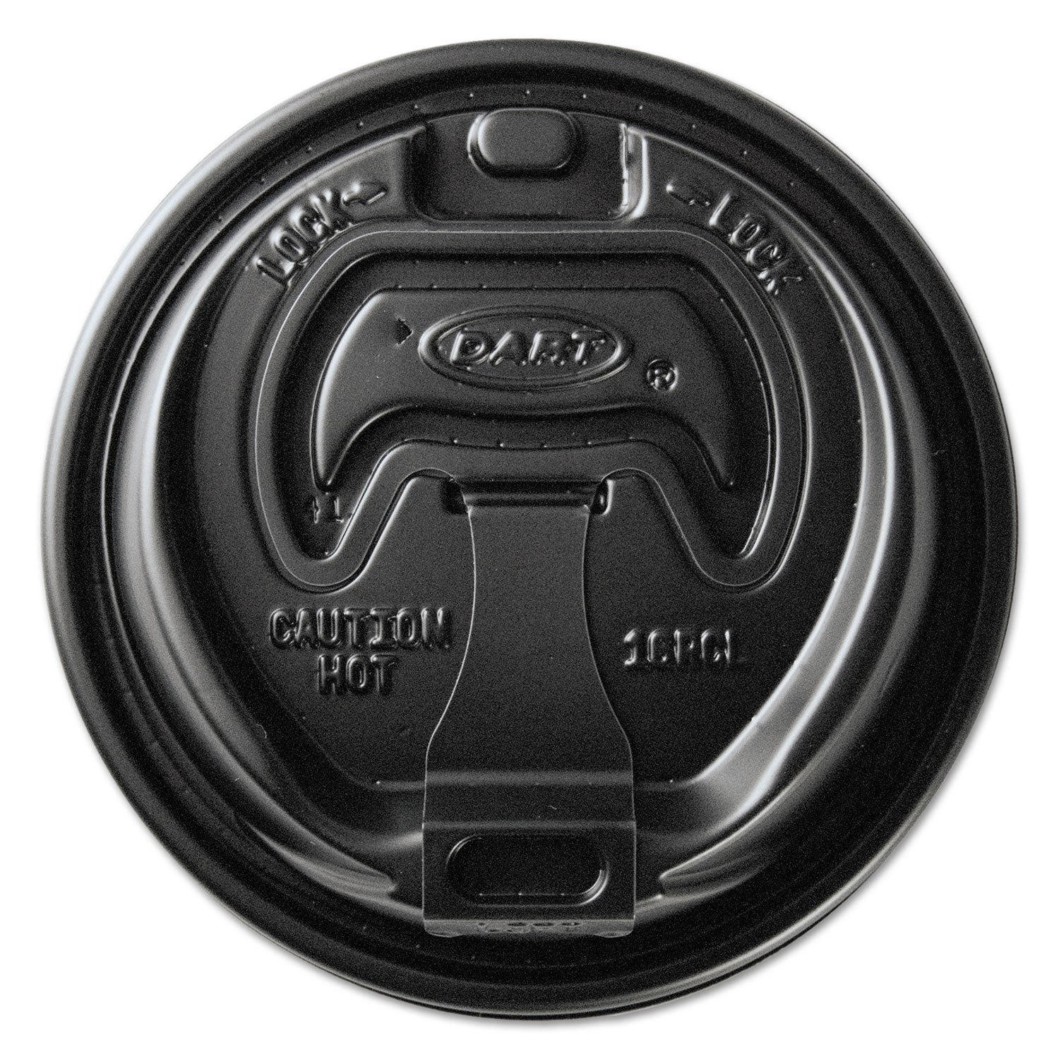 Dart® Optima Reclosable Lids for Hot Paper Cups, Fits 10 oz to 24 oz Cups, Black, 1,000/Carton