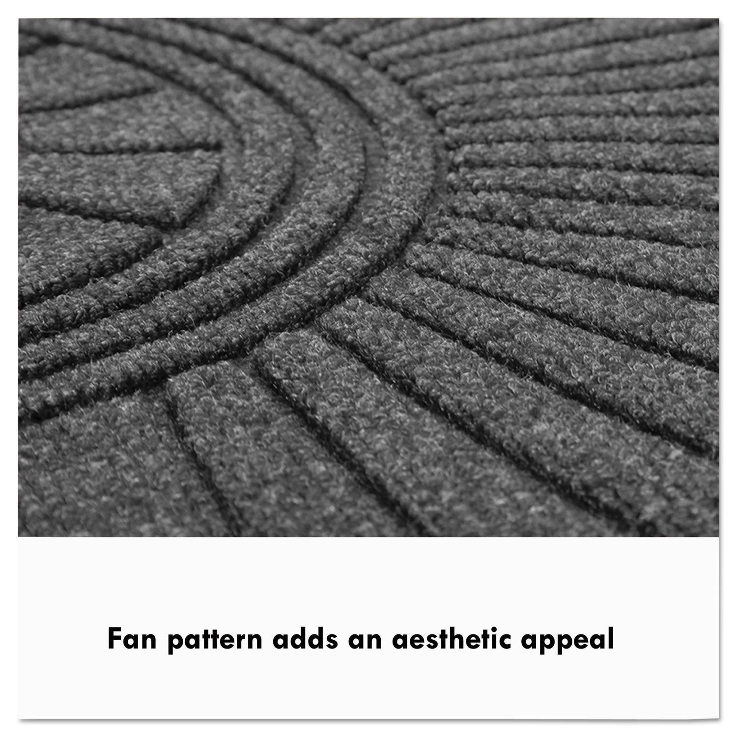 Guardian EcoGuard Diamond Floor Mat, Double Fan, 36 x 96, Charcoal