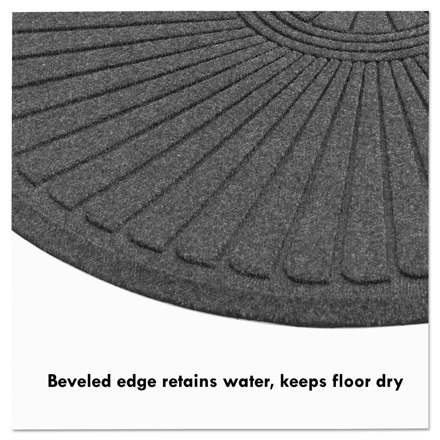 Guardian EcoGuard Diamond Floor Mat, Double Fan, 36 x 96, Charcoal