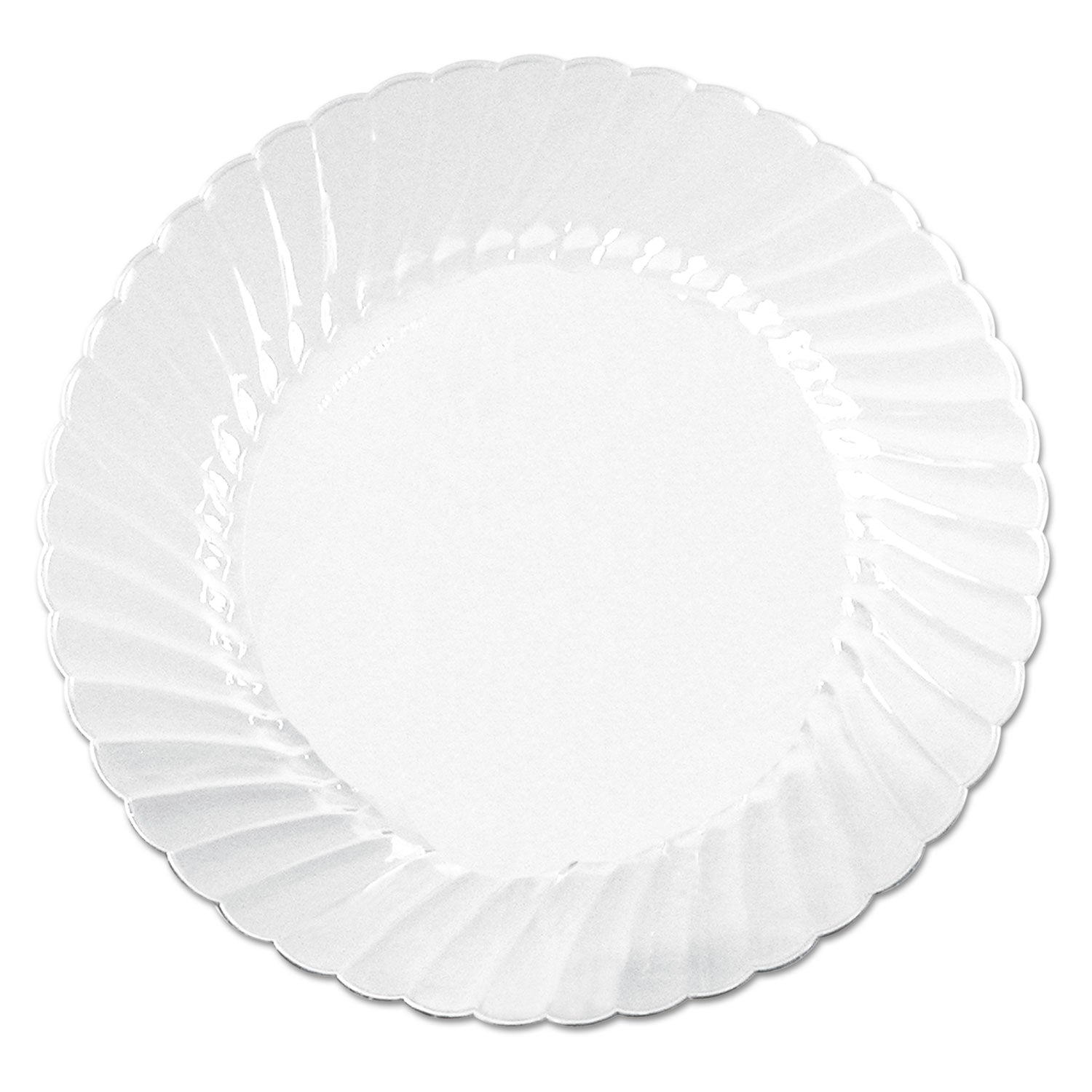 Classicware Plates, Plastic, 10.25" dia, Clear, 12/Bag, 12 Bags/Carton