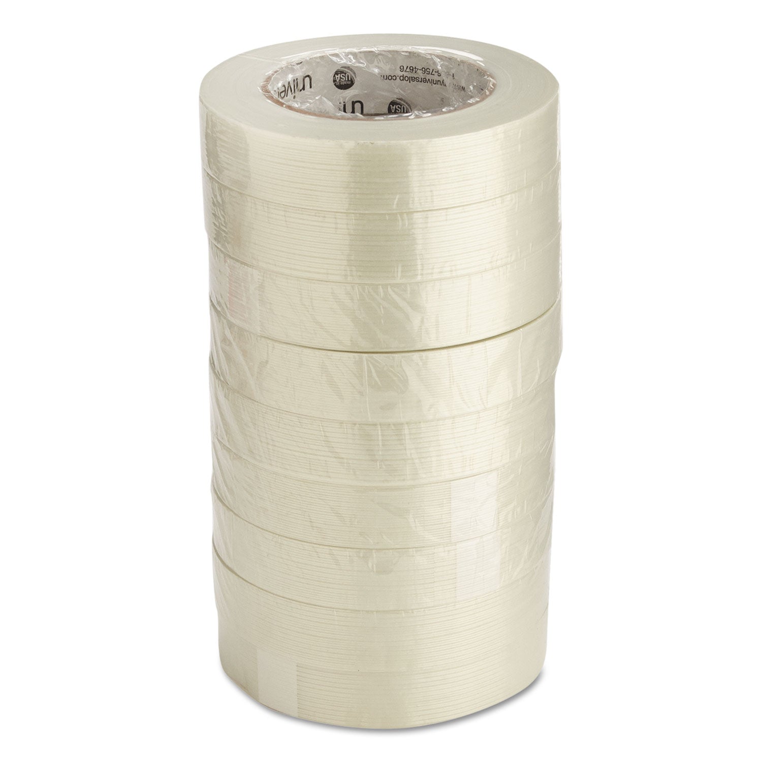 Universal® 190# Medium Grade Filament Tape, 3" Core, 24 mm x 54.8 m, Clear