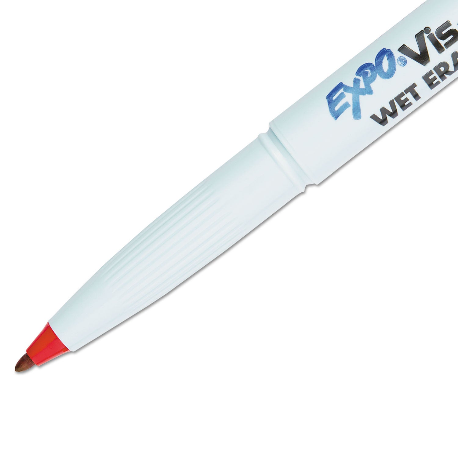 EXPO® Vis-a-Vis Wet Erase Marker, Fine Bullet Tip, Red, Dozen