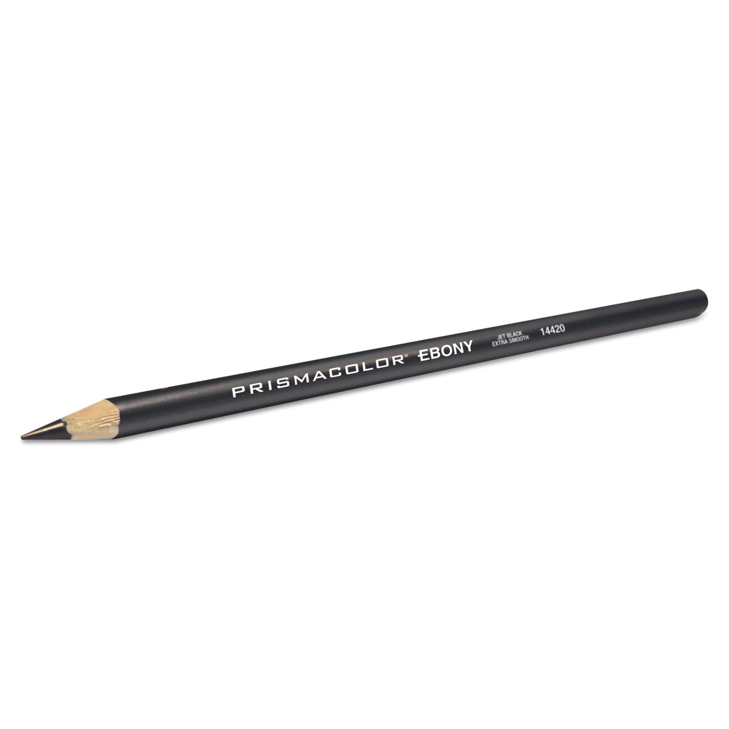 Prismacolor® EBONY Sketching Pencil, 4 mm, 2B, Jet Black Lead, Black Matte Barrel, Dozen