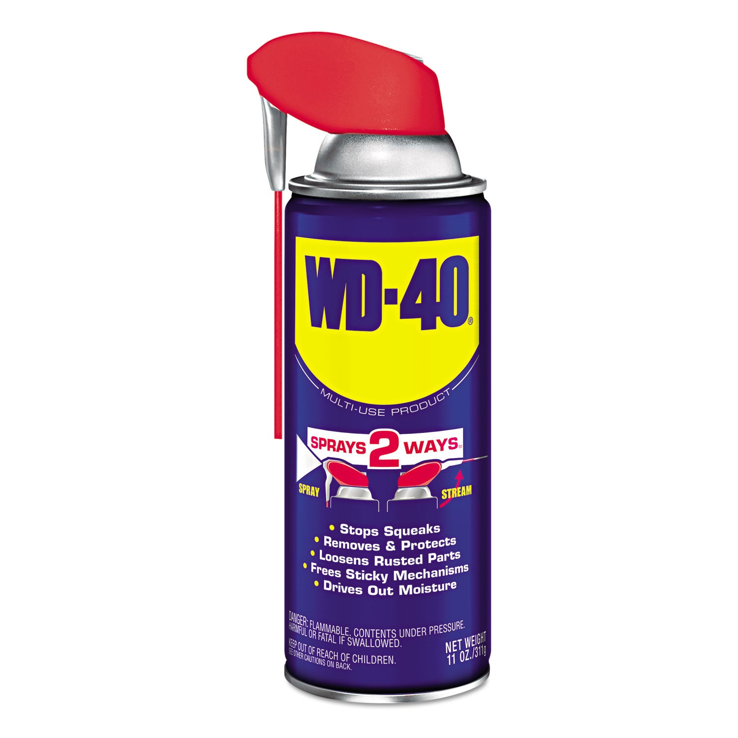 WD-40® Smart Straw Spray Lubricant, 11 oz Aerosol Can, 12/Carton