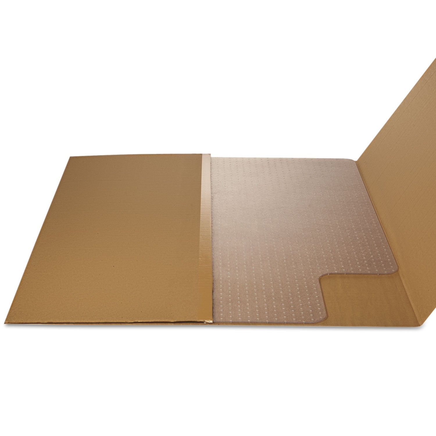 deflecto® DuraMat Moderate Use Chair Mat for Low Pile Carpet, 46 x 60, Wide Lipped, Clear