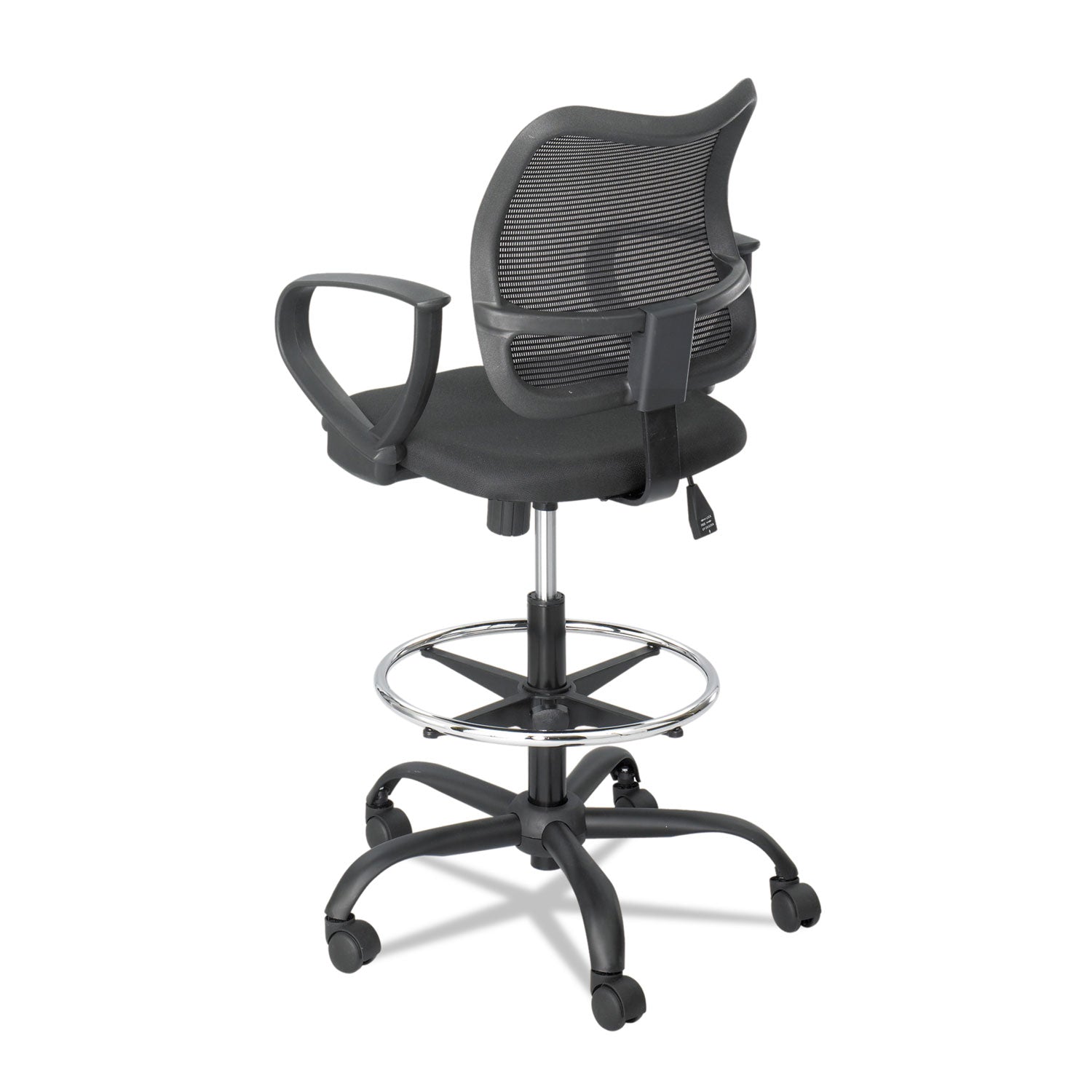 Safco® Vue Series Mesh Extended-Height Chair, Supports Up to 250 lb, 23" to 33" Seat Height, Black Fabric