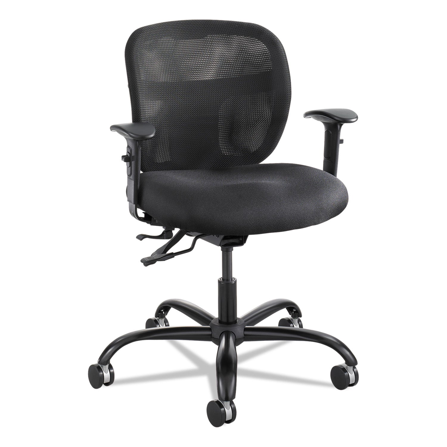 Safco® Vue Intensive-Use Mesh Task Chair, Supports Up to 500 lb, 18.5" to 21" Seat Height, Black