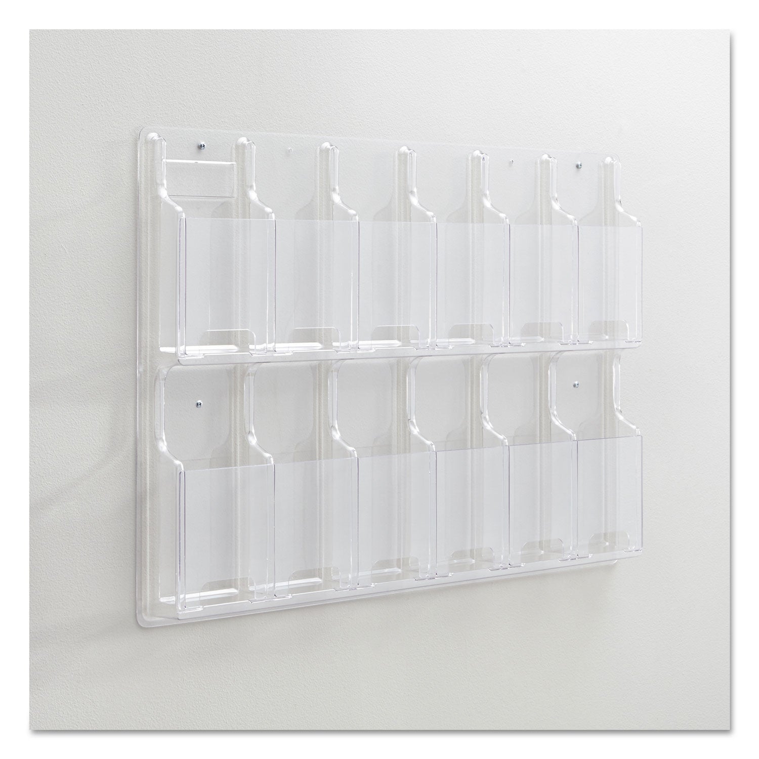 Safco® Reveal Clear Literature Displays, 12 Compartments, 30w x 2d x 20.25h, Clear