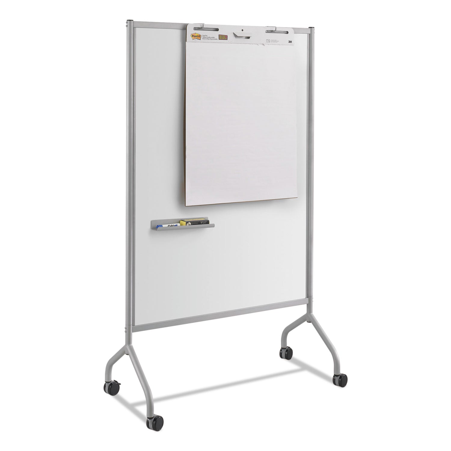 Safco® Impromptu Magnetic Whiteboard Collaboration Screen, 42w x 21.5d x 72h, Gray/White